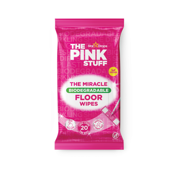 2biodegradable-floor-wipes Вологі серветки для прибирання The Pink Stuff Multi-Purpose Cleaning Wipes, 72 шт