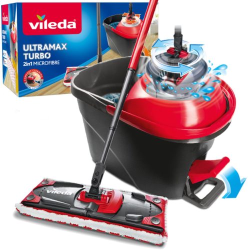 Швабра Vileda Ultramax Turbo набір швабра та відро з віджимом, 1 шт