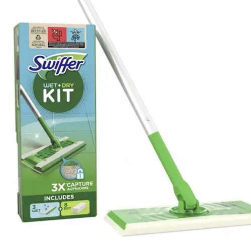 швабра Швабра для миття підлоги Swiffer Kit плюс 8 сухих і 3 вологих серветки для збирання пилу з підлоги