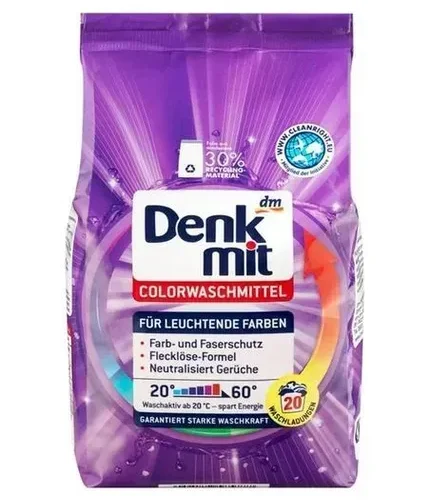 Порошок для прання кольорової білизни Denkmit Colorwaschmittel Mit Aktiv-Schutz 1,3 кг