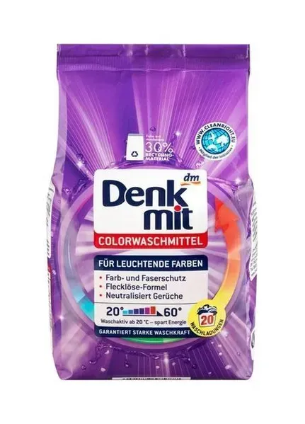 90388384071675 Порошок для прання кольорової білизни Denkmit Colorwaschmittel Mit Aktiv-Schutz 1,3 кг