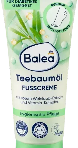 99296389227294 Крем для догляду за шкірою ніг Balea Fusscreme Teebaumöl з олією чайного дерева 100мл