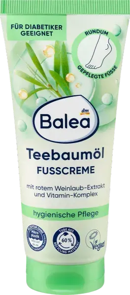 99296389227294 Крем для догляду за шкірою ніг Balea Fusscreme Teebaumöl з олією чайного дерева 100мл