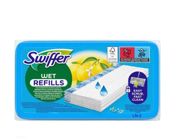 Вологі серветки до швабри Swiffer з лимоном, 24 шт