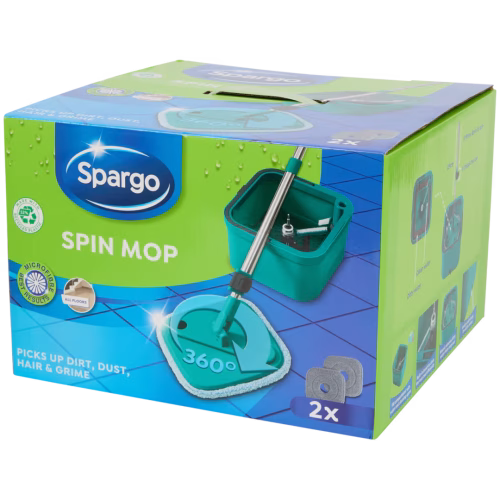 Швабра Spargo з 360-градусним віджимом та відром