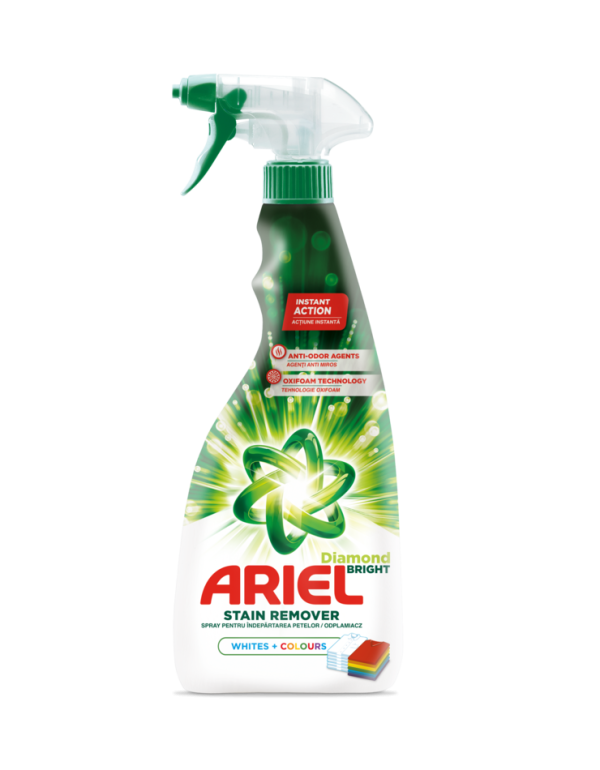 Ariel-Sprej-na-skvrny-750-ml Спрей засіб для виведення плям Ariel Diamond Bright, 750 мл