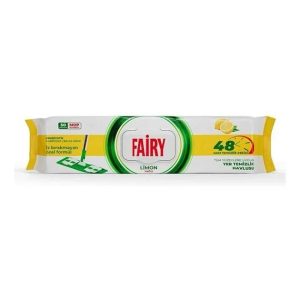 Вологі серветки для підлоги з ароматом лимона Fairy