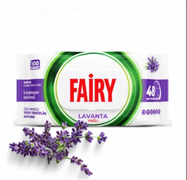 Вологі універсальні серветки для прибирання Fairy Лаванда 100 шт