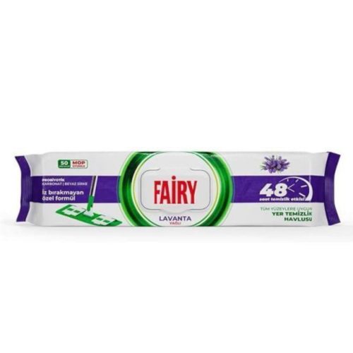 Серветки вологі для прибирання підлоги Fairy Lavanta з ароматом лаванди, 50 шт