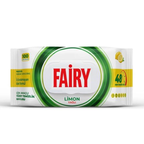 фф Універсальні вологі серветки для прибирання Fairy Лимон 100шт