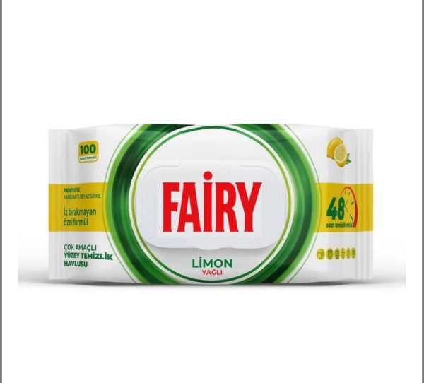 фф Універсальні вологі серветки для прибирання Fairy Лимон 100шт