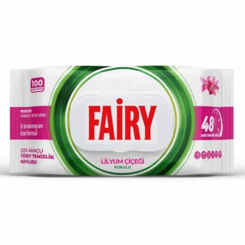 фф34 Вологі універсальні серветки для прибирання Fairy Лілія 100 шт