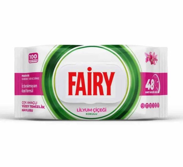 фф34 Вологі універсальні серветки для прибирання Fairy Лілія 100 шт