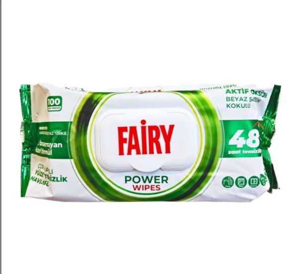 ффф Серветки вологі універсальні для прибирання Fairy Power Wipes 100 шт