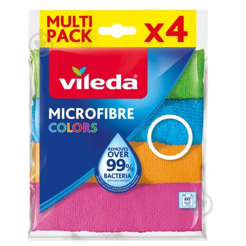1070726_5 Серветки для прибирання Vileda Microfibre Color 4 шт.