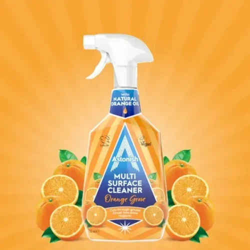 Універсальний очисник для кухні і різних твердих поверхонь Astonish Orange Multi-surface cleaner з олією апельсина 750мл