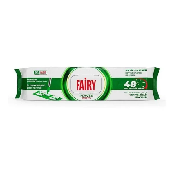 641435625 Вологі серветки для підлоги Fairy Power Wipes 50 шт