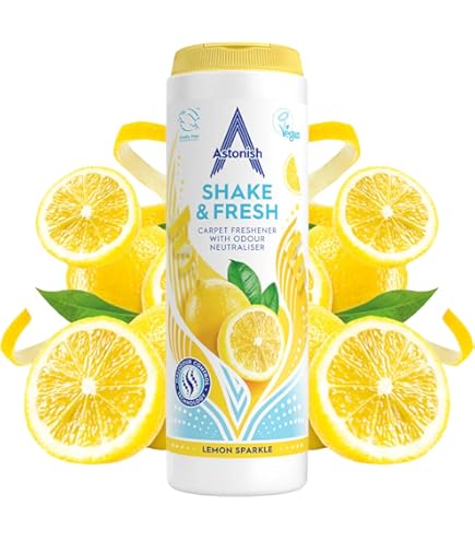 Сухий освіжувач для килимів Astonish Shake & Fresh Lemon Sparkle (Лимонна свіжість)
